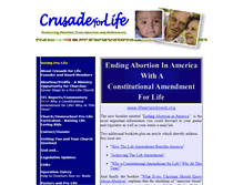 Tablet Screenshot of crusadeforlife.org